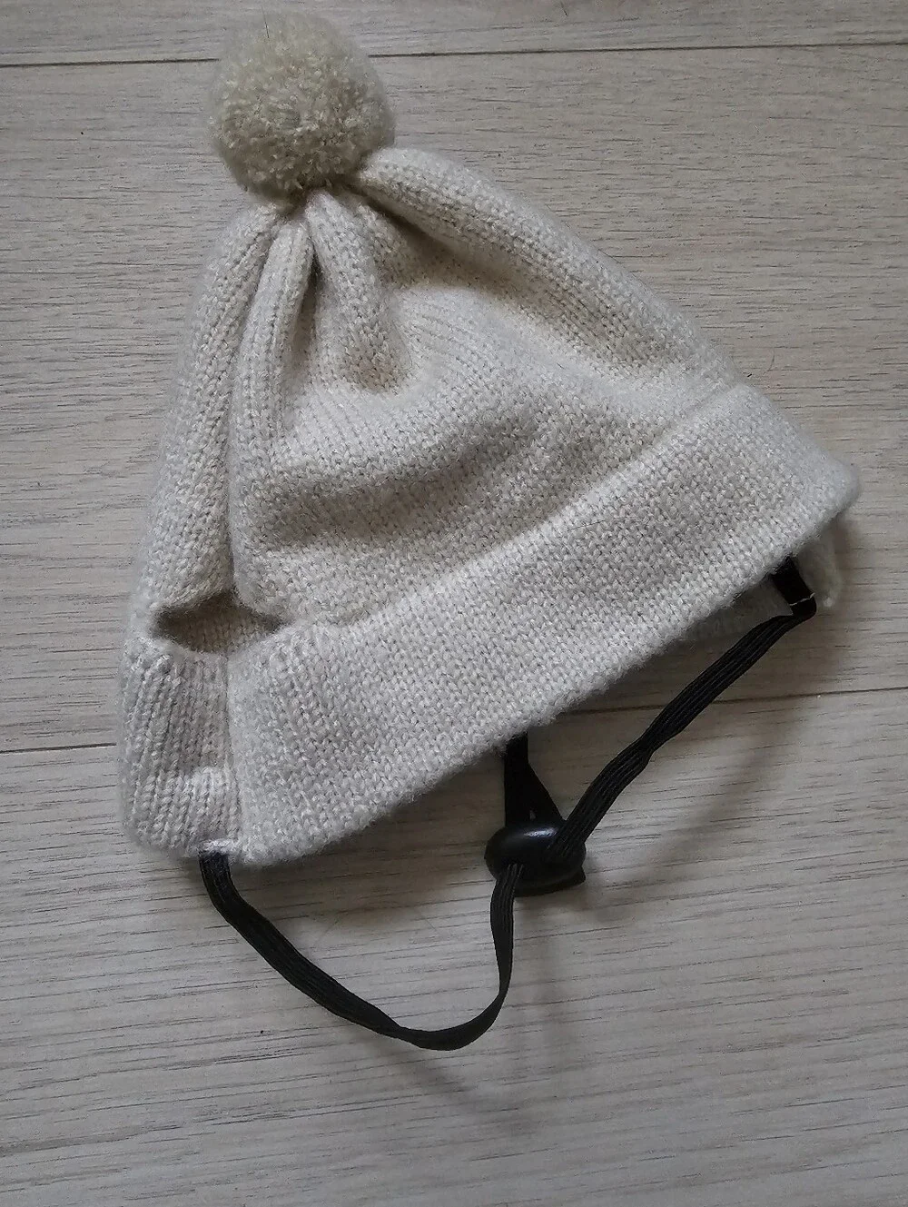 Boots & Barkley Dog Beanie Hat - S/M - Cream Knit